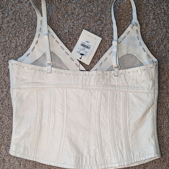 Sexy Leather Crop/halter Top - Picture 2 of 10